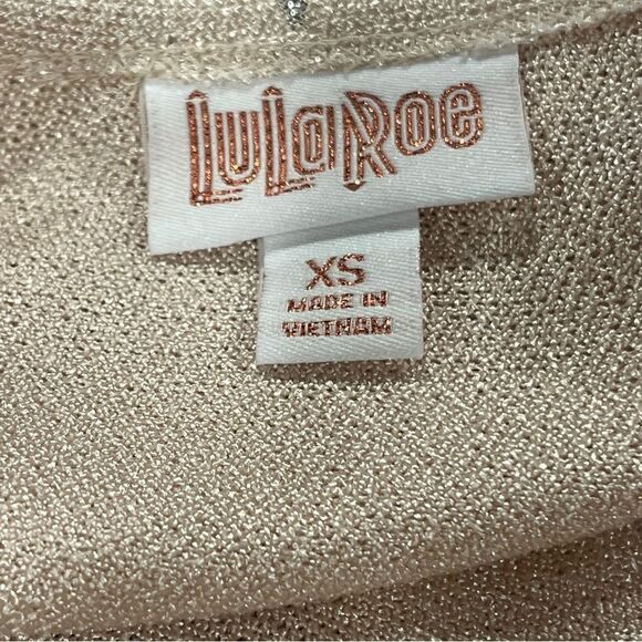 LuLaRoe Elegant Cream and gold Open-Front Joy duster size extra small - Picture 8 of 12